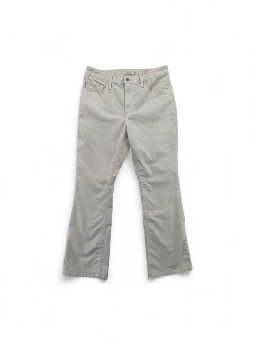 Women’s Levi’s High Rise Corduroy 725 Bootcut Cream Off-White Pants Size 31